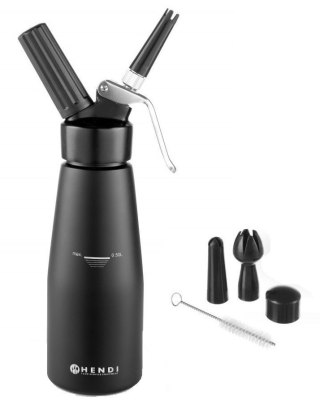 Syfon do Bitej Śmietany 0,5l Czarny Na Naboje N2O | HENDI 588420