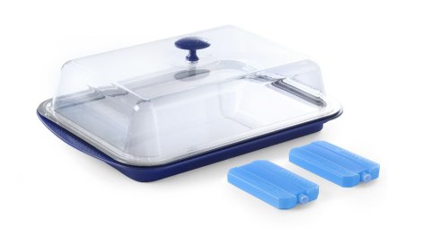 Taca Chłodząca z Pokrywą Na Drożdżówki Pączki Kanapki 430x290 | HENDI 424155