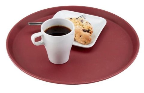 Taca do Serwowania Camtread Okrągła Antypoślizgowa Cambro Burgund ⌀355x21 | HENDI 1400CT522