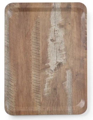 Taca Kelnerska 330x430 Nadruk Drewna | HENDI 508879