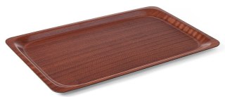 Taca Kelnerska Antypoślizgowa Drewniana 530x325 mm | HENDI 507216