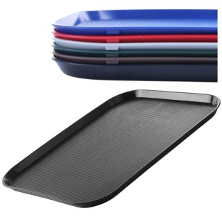 Taca Plastikowa Fast Food 45x35 Czarna | HENDI 878859