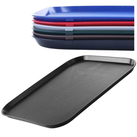 Taca Plastikowa Fast Food 45x35 Czarna | HENDI 878859
