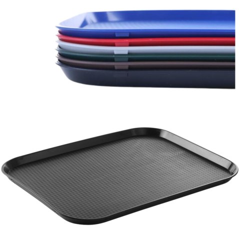 Taca Plastikowa Fast Food 45x35 Czarna | HENDI 878859