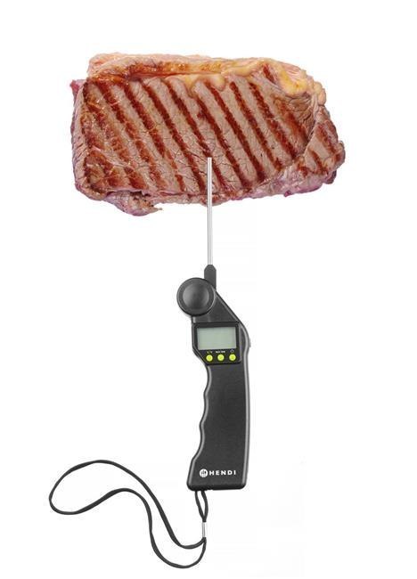 Termometr Cyfrowy ze Składaną Sondą Czarny 160x55x20 | HENDI 271315