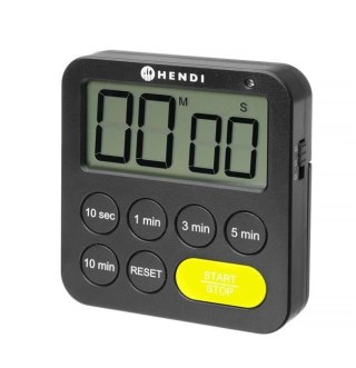 Timer Jednozakresowy Czarny 82x20x88mm | HENDI 582039