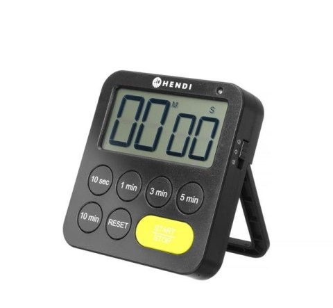 Timer Jednozakresowy Czarny 82x20x88mm | HENDI 582039