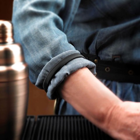 Barmańskie Opaski Na Rękaw Koszuli Zestaw 2szt Czarne | BARFLY M98015