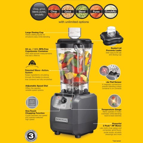 Blender Kuchenny Expeditor 1,8l | HAMILTON BEACH COmmERCIAL HBF600R-CE