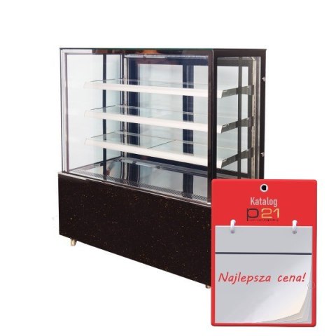 Witryna cukiernicza prosta 1360x850x1415 mm poj. 850 l | P21 1140025