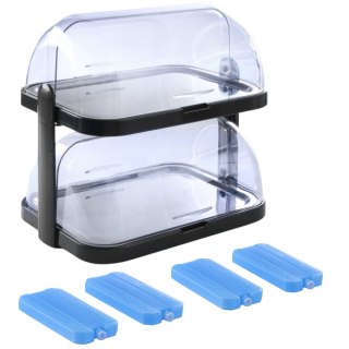 Witrynka Chłodząca Na Kanapki Drożdżówki Pączki Uniwersalna 2-Poziomowa | HENDI 871812