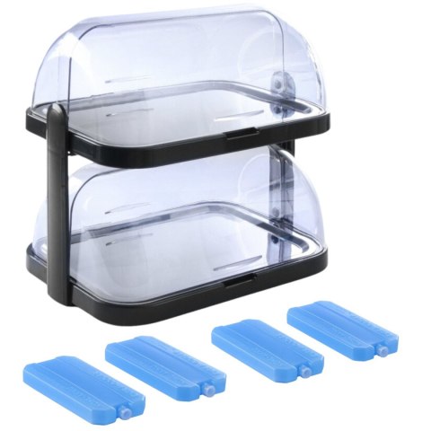 Witrynka Chłodząca Na Kanapki Drożdżówki Pączki Uniwersalna 2-Poziomowa | HENDI 871812