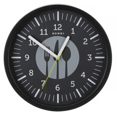 Zegar Ścienny do Restauracji Czarny Ø355x45 | HENDI 271322