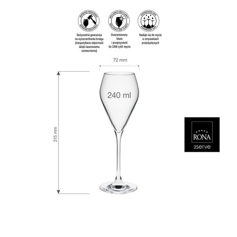 Kieliszek do prosecco Mode, 240ml RONA