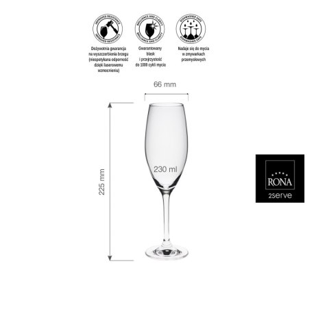 Kieliszek do szampana Edition, 230ml RONA
