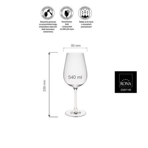 Kieliszek do wina bordeaux Invitation, 540ml RONA