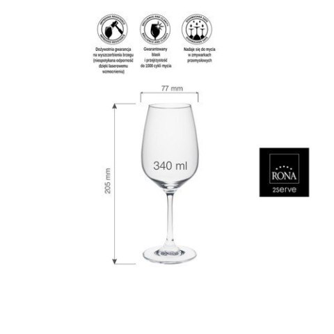 Kieliszek do wina Ratio, 340ml RONA