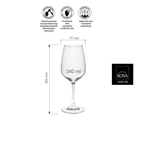 Kieliszek do wina Ratio, 340ml RONA