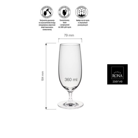 Kieliszek/pokal do piwa Edition, 360ml RONA