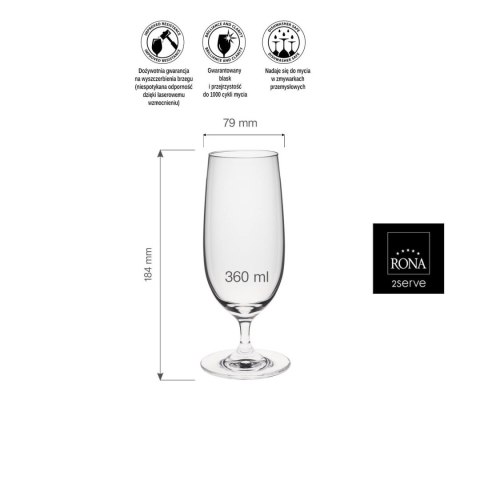 Kieliszek/pokal do piwa Edition, 360ml RONA