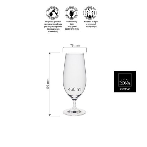 Kieliszek/pokal do piwa Invitation, 460ml RONA