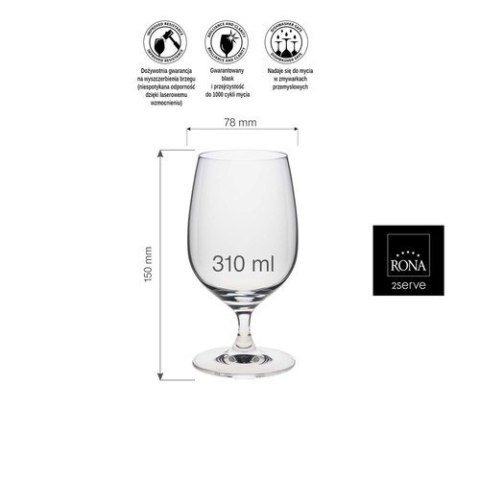 Kieliszek/pokal do wody Edition, 310ml RONA