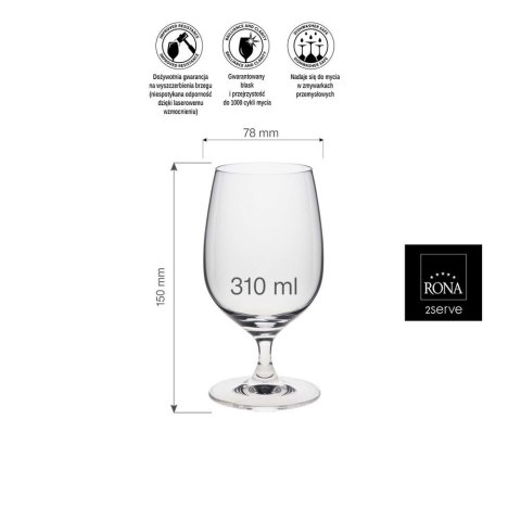 Kieliszek/pokal do wody Edition, 310ml RONA