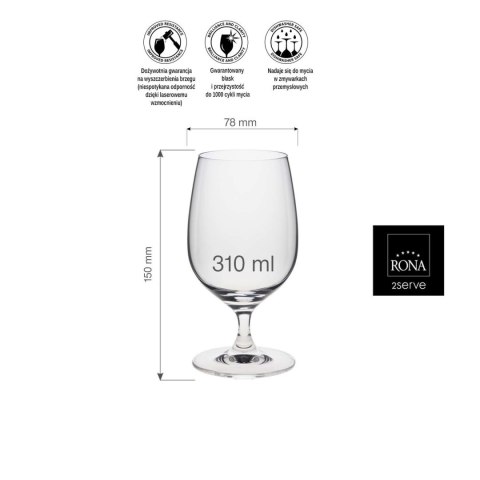 Kieliszek/pokal do wody Edition, 310ml RONA