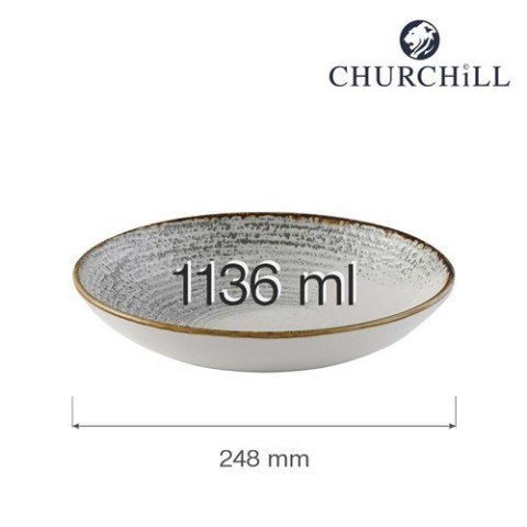 Miska coupe Homespun Accents Jasper Grey 248 mm Churchill