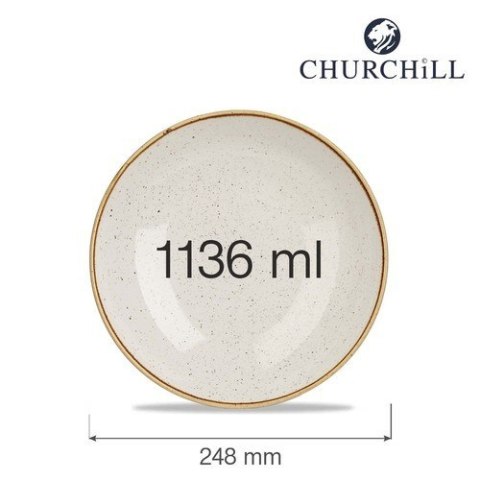 Miska coupe Stonecast Barley White 248 mm Churchill