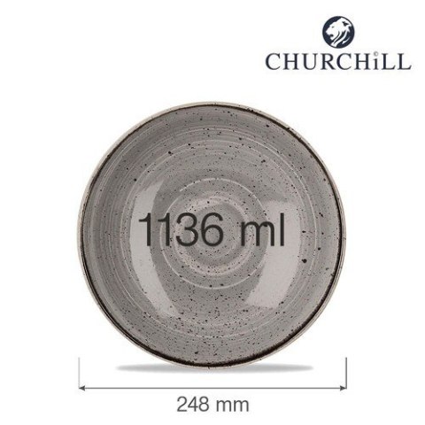 Miska coupe Stonecast Peppercorn Grey 1136 ml Churchill