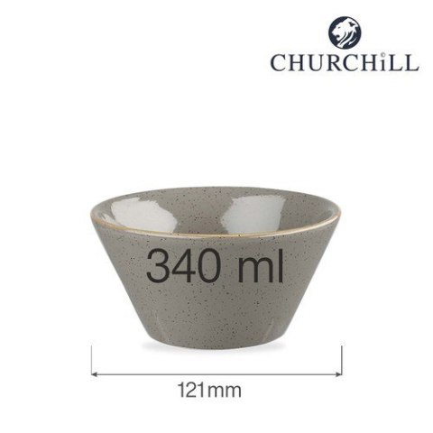 Miska konikalna Stonecast Peppercorn Grey 340 ml, 121 mm Churchill