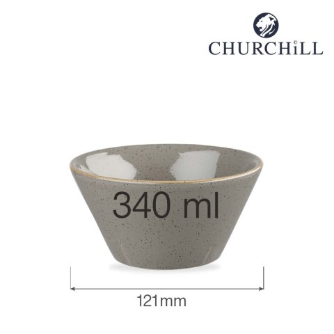 Miska konikalna Stonecast Peppercorn Grey 340 ml, 121 mm Churchill
