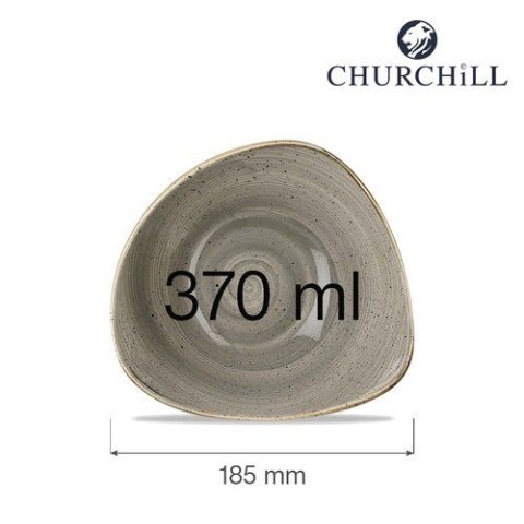Miska trójkątna Stonecast Peppercorn Grey 370 ml Churchill