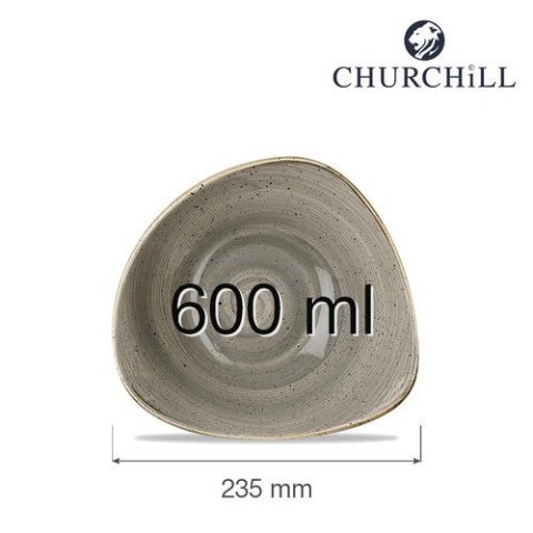 Miska trójkątna Stonecast Peppercorn Grey 600 ml Churchill