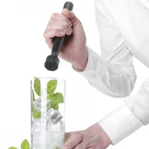 Muddler Moździerz Barmański Profilowany Kratka Czarny Ø34x207mm | BAR UP 596739