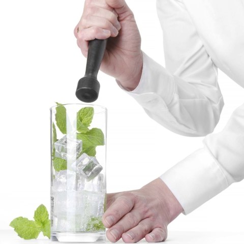 Muddler z Tworzywa Moździerz Gładki Czarny Ø34x207mm | BAR UP 596944