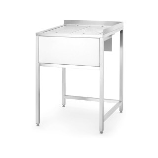 Narożny Stół Oxygen Hybrid z Ukrytą Komorą Zlewową i Myjką do Płukania Dzbanków 650x650x(H)900mm | BARMATIC 817483