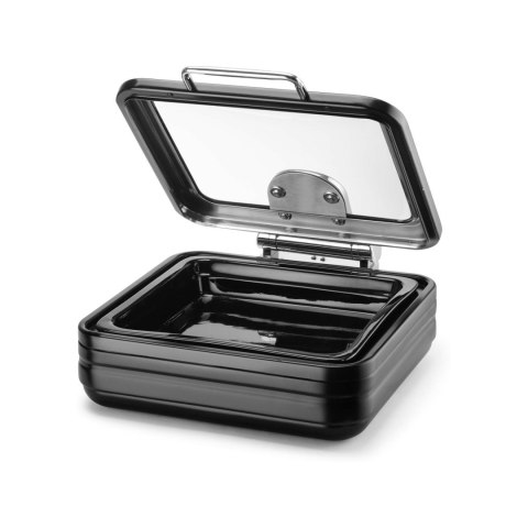 Podgrzewacz Indukcyjny GN 2/3 z Pokrywą Szklaną De Luxe Black | FINE DINE 473580