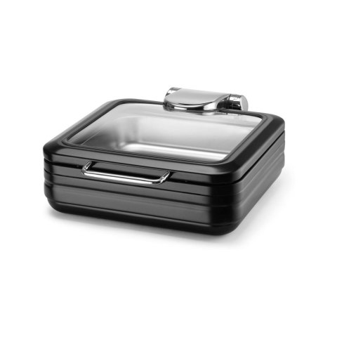 Podgrzewacz Indukcyjny GN 2/3 z Pokrywą Szklaną De Luxe Black | FINE DINE 473580
