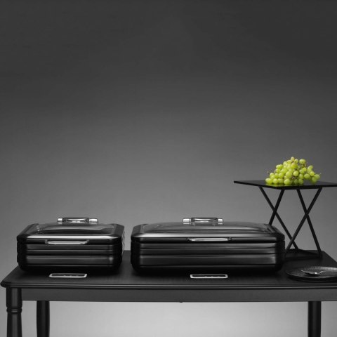 Podgrzewacz Indukcyjny ze Szklaną Pokrywą De Luxe Black GN 1/1 | FINE DINE 473573