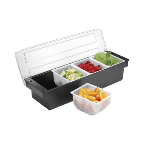 Pojemnik Barmański Na Dodatki do Drinków - 4 Wkłady 480x150x(H)100mm | BAR UP 552025