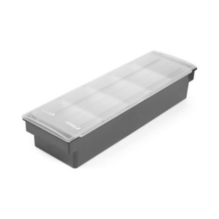 Pojemnik Barmański Na Dodatki do Drinków - 5 Wkładów Czarny 480x150x(H)100mm | BAR UP 552131