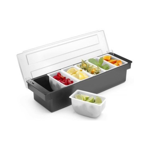 Pojemnik Barmański Na Dodatki do Drinków - 6 Wkładów 480x150x(H)100mm | BAR UP 552032