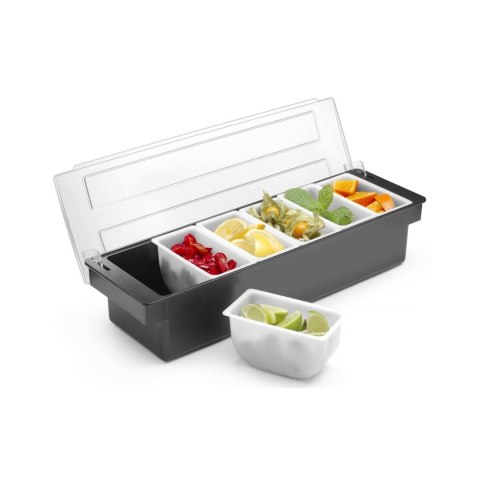 Pojemnik Barmański Na Dodatki do Drinków - 6 Wkładów 480x150x(H)100mm | BAR UP 552032