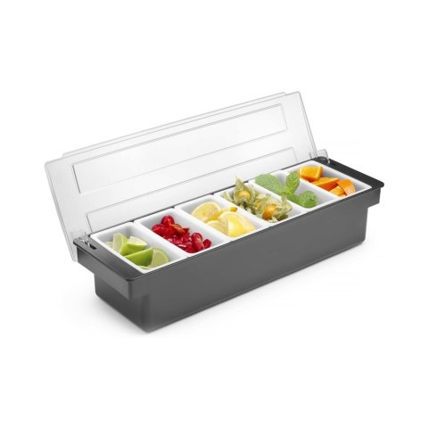 Pojemnik Barmański Na Dodatki do Drinków - 6 Wkładów 480x150x(H)100mm | BAR UP 552032
