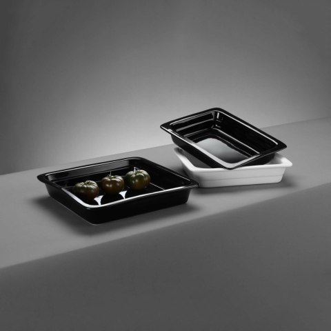 Pojemnik Porcelanowy GN 1/2 Czarny 330x260x(H)65mm | FINE DINE 783986