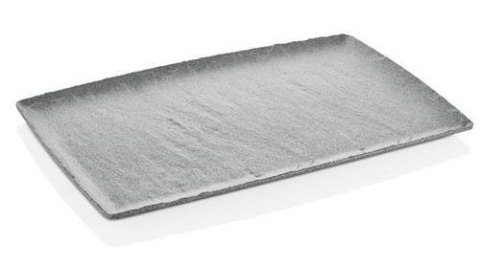 Półmisek z Melaminy Rock Szary GN 1/1 530x325mm | FINE DINE 562390