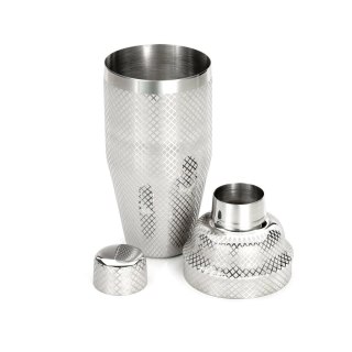 Shaker Barmański 3-Częściowy w Stylu Japońskim Diamond Lettice Stal Nierdzewna 700ml | BARFLY M37205