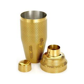 Shaker Barmański 3-Częściowy w Stylu Japońskim Diamond Lettice Złoty 700ml | BARFLY M37205GD